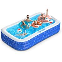 Los mejores  - Hyvigor Piscina Hinchable Rectangular- Piscina Inflable Familiar 300 x 180 x 56cm con 2 Pelotas- 3 Cámara de Aire- Bolsa…